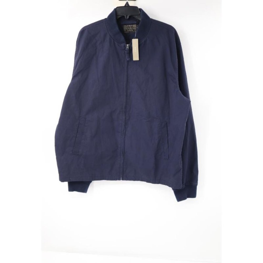 NWT J. Crew Bomber Jacket Mens Size XL Everyday Band Neck Full Zip Navy Blue - Picture 1 of 11